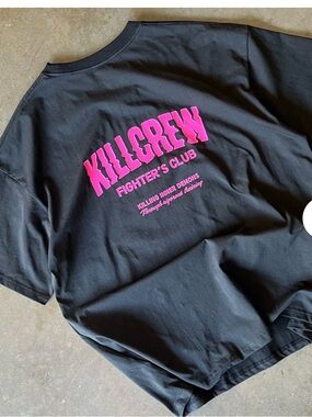 Kill Crew Relaxed Fit Rigorous Training T-Shirt Black / Pink XS Unisex